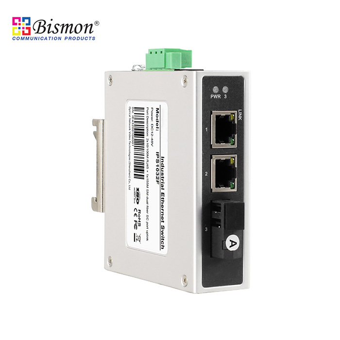 2Port-PoE-10-100Base-T-to-100Base-x-SC-Single-fiber-1550nm-B-SM-20km-Industrial-switch